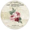 Paris Lait Antephelique Round Metal Wreath Sign Farmhouse Watercolor Parisien Roses Custom Candes Milk Front Door Wreath Sign 9inch Metal Wall Plaque for Front Door,Pub,Bar,Yard,Garden,Man Cave,Farm view 1