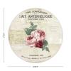 Paris Lait Antephelique Round Metal Wreath Sign Farmhouse Watercolor Parisien Roses Custom Candes Milk Front Door Wreath Sign 9inch Metal Wall Plaque for Front Door,Pub,Bar,Yard,Garden,Man Cave,Farm view 2
