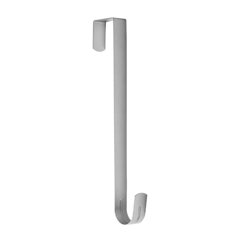 Sattiyrch 12" Front Door Wreath Hanger, Ultra Slim Metal Over Door Hook, Damage-Free Hanging for Seasonal & Year-Round Wreaths, Fits Most Doors, Silver, 1 Pack