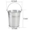 TOPZEA 20 Pack Galvanized Buckets, 4.5"x 5" Metal Buckets with Handle Small Pails Tin Bucket for Party Favors, Farmhouse Flower Bucket Garden Planters Decorative Table Centerpieces Party Supplies view 2