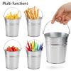 TOPZEA 20 Pack Galvanized Buckets, 4.5"x 5" Metal Buckets with Handle Small Pails Tin Bucket for Party Favors, Farmhouse Flower Bucket Garden Planters Decorative Table Centerpieces Party Supplies view 3
