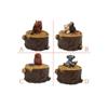 ADIE Ashtray Ashtray Creative with Lid Windproof Cute Forest Animals Resin Ashtrays Portable Exquisite Ash Trays for Men Smokers Gifts Easy to Clean Ashtray (Color : B) view 4