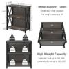FATORRI Rustic Small Bookshelf for Small Space, Industrial Short Wood Bookcase, Farmhouse Low Book Shelf, 3 Tier Narrow Bookshelf for Living Room, Home Office, Hallway (Walnut Brown) view 2