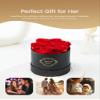 Beaulasting Long Lasting Preserved Roses in a Box Last a Year Forever Flowers for Her Mom Wife Anniversary Birthday (Round Black Box) view 4