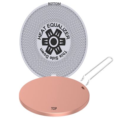 Heat Equalizer-9.25 inch None Stick Copper finish-Heat Diffuser for Gas Stoves  Aluminum & Copper Alloy Hot Plate for Even Cooking-Burner Cover & Simmer Plate