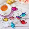 Sureio 24 Pcs Women Tea Party Keychain Tea Party Favors Teapot Sequin Glitter Flip Sequin Keychain Reversible Teapot Key Chains for Carnival Prizes Women Birthday Gifts Supplies, 8 Colors view 4