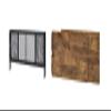 41" Foldable Rectangular Coffee Table, Minimalist Industrial Style Coffee Table with 4 Sliding Door, Wooden Tabletop and Metal Frame Cocktail Table End Table for Living Room, Office view 4