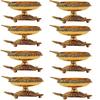 SATVIK 10 PC Kuber Turtle Diya for Diwali Decoration Handmade Oil Lamp with Golden Virgin Brass Metal Diwali Diya Vilakku for Puja Pooja Traditional Indian Deepawali Items view 1