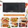 COMMERCIAL CHEF 0.7 Cu Ft Microwave with 10 Power Levels, 700W Microwave with Digital Display, with Child Safety Door Lock, Programmable with Push Button, Black view 2