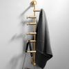AKaSping Wall Mounted Coat Hanger 6 Hooks Metal Coat Rack Adjustable Spacing Angle Modern Coat Rack for Entryway Bedroom Coats Scarfs Bag Hat Umbrella Space Saving view 2