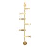 AKaSping Wall Mounted Coat Hanger 6 Hooks Metal Coat Rack Adjustable Spacing Angle Modern Coat Rack for Entryway Bedroom Coats Scarfs Bag Hat Umbrella Space Saving view 3