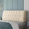 Bedside Cushion Bed Backrest Linen Headboard Cushion Support Reading Pillow Bolster for Twin Full Queen King Daybed Bed Bunk Bed Removable Washable,Beige,59"/150cm(Queen) view 1