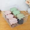 14" Upright Freezer Storage Baskets, White Wire Storage Bins Large Bakset for Freezer, Pantry, Bathroom Organizing, Set of 4 view 3