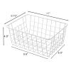 11" Upright Freezer Storage Baskets, White Wire Storage Bins Small Bakset for Freezer, Pantry, Bathroom Organizing, Set of 4 view 2