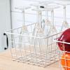 11" Upright Freezer Storage Baskets, White Wire Storage Bins Small Bakset for Freezer, Pantry, Bathroom Organizing, Set of 4 view 4