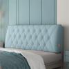 ZZYY Bedside Cushion Bed Backrest Linen Headboard Cushion Support Reading Pillow Bolster for Twin Full Queen King Daybed Bed Bunk Bed Removable Washable,Blue,63"/160cm view 1