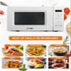 COMMERCIAL CHEF 0.7 Cu Ft Microwave with 10 Power Levels, 700W Microwave with Digital Display, Countertop Microwave with Child Safety Door Lock, Programmable with Push Button, White view 2