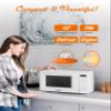 COMMERCIAL CHEF 0.7 Cu Ft Microwave with 10 Power Levels, 700W Microwave with Digital Display, Countertop Microwave with Child Safety Door Lock, Programmable with Push Button, White view 4