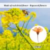 60PCS Orange Dried Pressed Rapeseed Flowers for Resin Mold, Natural Dry Flowers for Resin Mold DIY Ornament Crafts Candle Card Making view 2