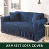 youyoucool Stretch Sofa Slipcover with Ruffle Skirt 1-Piece Couch Sofa Cover Furniture Protector Soft with Elastic Bottom for Kids, 3D Bubble Spandex Jacquard Fabric(4 Seater) view 2