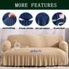 youyoucool Stretch Sofa Slipcover with Ruffle Skirt 1-Piece Couch Sofa Cover Furniture Protector Soft with Elastic Bottom for Kids, 3D Bubble Spandex Jacquard Fabric(4 Seater) view 4