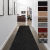 FREADEM Runner Rugs for Hallways, 4FT x 37FT Non Slip Kitchen Area Rug Entryway Runner Laundry Room Rug, 2-82 FT Indoor Outdoor Carpet Runners with Rubber Backing, Black view 1