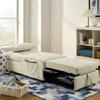 cjc Sleeper Sofa Bed, 4 in 1 Function Sofa Couch, Folding Ottoman Work as Ottoman, Chair,Sofa Bed and Chaise Lounge for Small Space Living, 44 x 26 x 33H (Beige) view 1