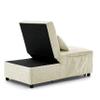 cjc Sleeper Sofa Bed, 4 in 1 Function Sofa Couch, Folding Ottoman Work as Ottoman, Chair,Sofa Bed and Chaise Lounge for Small Space Living, 44 x 26 x 33H (Beige) view 3