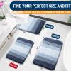 OLANLY Bathroom Rugs Mat 30x20, Extra Soft Absorbent Microfiber Bath Rugs, Rubber Backing, Quick Dry, Machine Washable Bath Mats for Bathroom Floor, Tub and Shower, Home Decor Accessories, Navy Blue view 2
