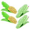 4pcs Beach Towel Clips Multi-Function Non- Holder for Towels and Clothes Adorable Pineapple for Beach Chairs Camping Use view 1