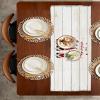 Short Table Runners Happy Valentine's Day Gnomes Love Heart Rustic Wood Grain Coffee Table Runner 36 inches Dresser Scarf,Decorative Small Tablerunner for Farmhouse Wedding Dinner Holiday Party view 3