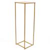 3Pcs Metal Flower Floor Vase Column Flower Stand Geometric Centerpieces Vase for Tables, 31.5/23.6/15.7in Tall Gold Flower Holder for Home Party Wedding Decorations, Rectangular Flower Display Rack view 4