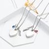 2 Pack Cremation Jewelry Heart Urn Necklace for Ashes Stainless Steel Keepsake Pendant Memorial Birthstone Urn Jewelry for Ashes for Women Men (2 Pcs Heart Urn Necklace) view 3