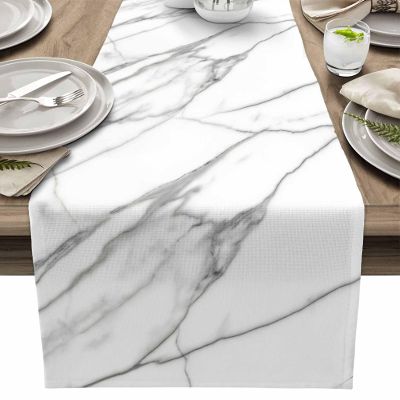 Table Runner Dresser Scarves,Modern Art Marble Texture Fashion Silk Agate Table Runners 13x120 Inches Long,Non-Slip Washable Kitchen Dining Coffee Table Decor for Farmhouse Party Holiday Dinner