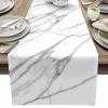 Table Runner Dresser Scarves,Modern Art Marble Texture Fashion Silk Agate Table Runners 13x120 Inches Long,Non-Slip Washable Kitchen Dining Coffee Table Decor for Farmhouse Party Holiday Dinner view 1