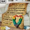 Decoronic Customized LGBT Blanket for Life Partner Through Tears & Laughter, Gift for Birthday, Christmas, Anniversary, Gay Lesbian Pride Personalized Fleece Blanket, Printed in USA view 2