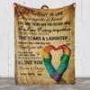 Decoronic Customized LGBT Blanket for Life Partner Through Tears & Laughter, Gift for Birthday, Christmas, Anniversary, Gay Lesbian Pride Personalized Fleece Blanket, Printed in USA view 3