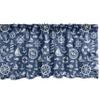 Ambesonne Sailboat Window Valance Pack of 2, Diagonal Hatched Nautical Elements Ship's Wheel Anchor and Marine Animals, Rod Pocket Curtain Valances for Kitchen Bedroom, 54" X 18", Blue White view 2