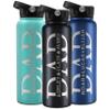 Personalized Dad Water Bottle with Kids Names, 40 Oz, Gifts for Dad From Daughter, Son, Engraved Dad Water Bottle, 9 Colors, 4 Fonts & 5 Icons, Custom Dad Gifts view 1