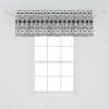 Ambesonne Tribal Window Valance Pack of 2, Black and White Hand-Drawn Tribal Sketched Mexican Aztec and Zigzags, Rod Pocket Curtain Valances for Kitchen Bedroom, 54" X 18", Dark Grey view 2