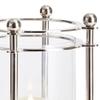 MY SWANKY HOME Elegant Chrome Silver Cylinder Hurricane Pillar Candle Holder Classic Minimalist view 3