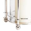 MY SWANKY HOME Elegant Chrome Silver Cylinder Hurricane Pillar Candle Holder Classic Minimalist view 4