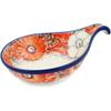 Polmedia Polish Pottery Condiment Dish UNIKAT - Peachy Keen Pattern Handmade in Boleslawiec Poland by Ceramika Artystyczna + Certificate of Authenticity view 1