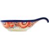 Polmedia Polish Pottery Condiment Dish UNIKAT - Peachy Keen Pattern Handmade in Boleslawiec Poland by Ceramika Artystyczna + Certificate of Authenticity view 3