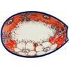 Polmedia Polish Pottery Spoon Rest UNIKAT - Peachy Keen Pattern Handmade in Boleslawiec Poland by Ceramika Artystyczna + Certificate of Authenticity view 2