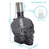 Sunnydaze Grinning Skull Glass Tabletop Torches - Outdoor Patio Lighting - Includes Wicks and Attached Snuffers - Set of 4 Refillable Torches - Black view 3