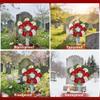 HENOMO Artificial Cemetery Flowers - Grave Memorial Bouquet, Realistic Faux Red Camellia White Rose Arrangement with Plastic Vases for Tombstone, Easy Fit, Outdoor Graveside Decor view 3