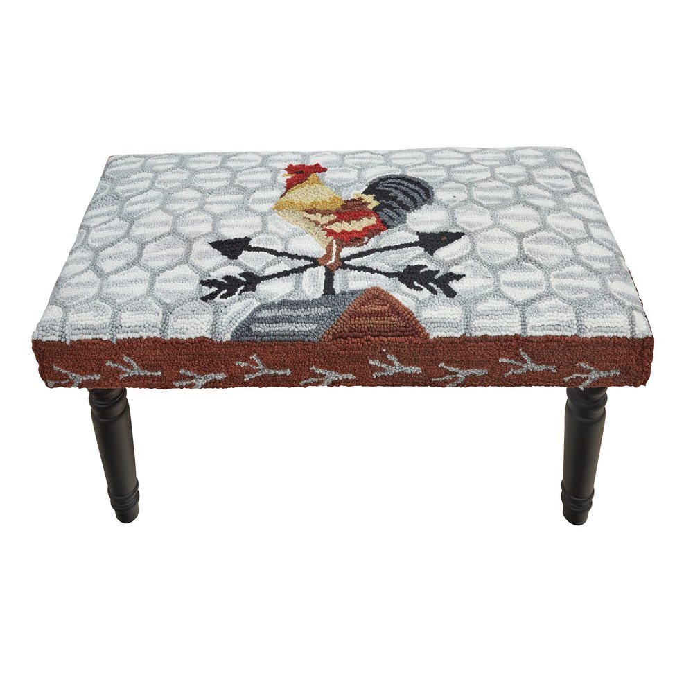 Park Designs Break of Day Rooster Hooked Bench