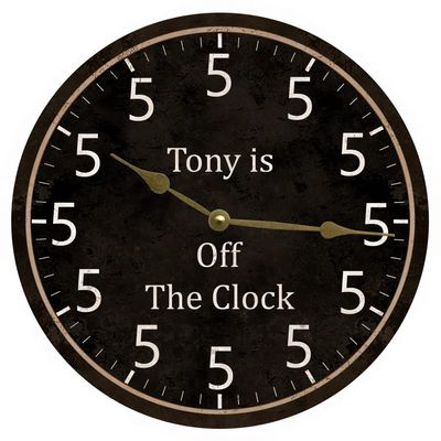 5 O Clock Off The Clock Wall Clock (12.5" Clock)