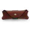 Brown horizontal leather case for Laguiole with black part - Direct from France view 1